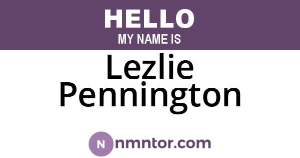 Lezlie Pennington