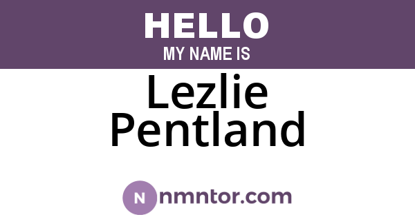 Lezlie Pentland