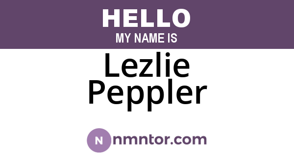 Lezlie Peppler