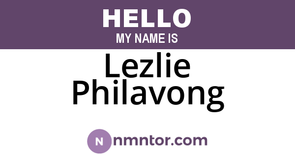 Lezlie Philavong