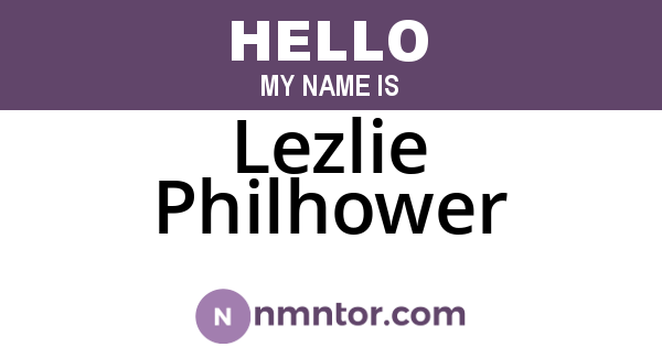 Lezlie Philhower