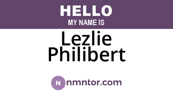 Lezlie Philibert