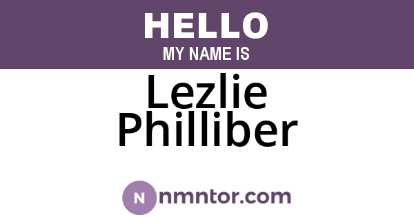 Lezlie Philliber