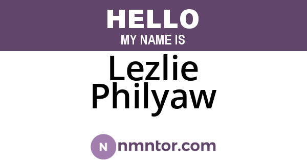 Lezlie Philyaw