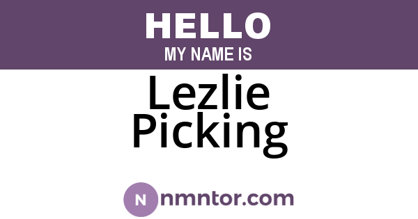 Lezlie Picking