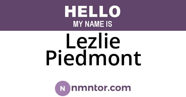 Lezlie Piedmont