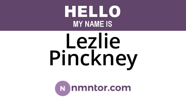 Lezlie Pinckney