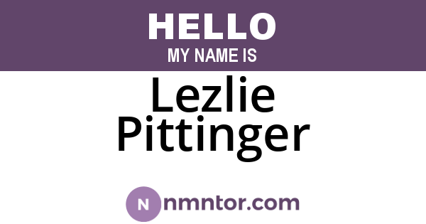 Lezlie Pittinger