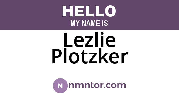 Lezlie Plotzker