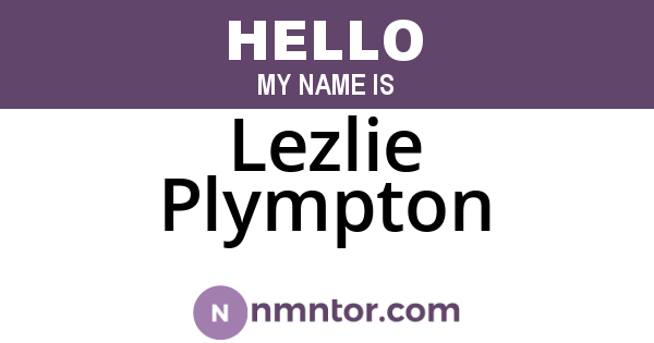 Lezlie Plympton