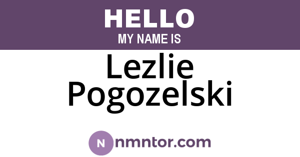 Lezlie Pogozelski