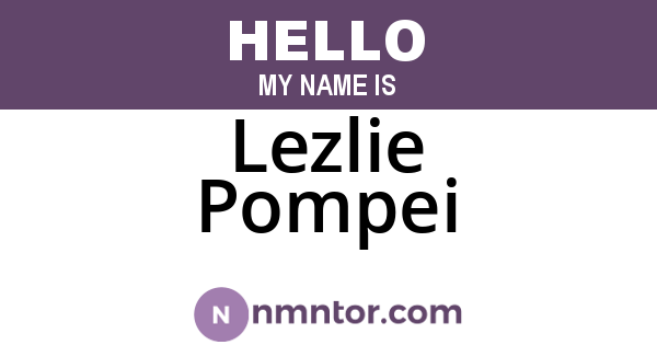 Lezlie Pompei