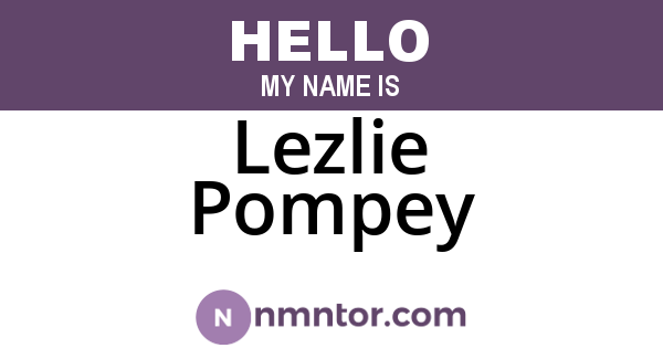 Lezlie Pompey