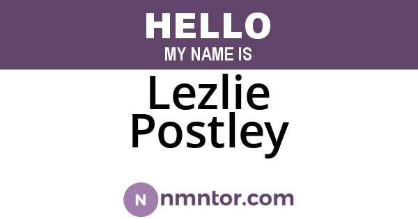 Lezlie Postley