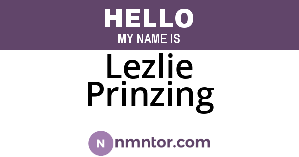 Lezlie Prinzing