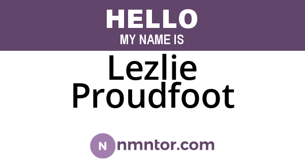 Lezlie Proudfoot