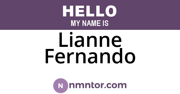 Lianne Fernando