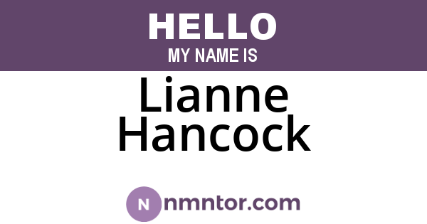 Lianne Hancock