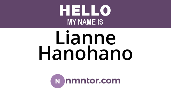 Lianne Hanohano