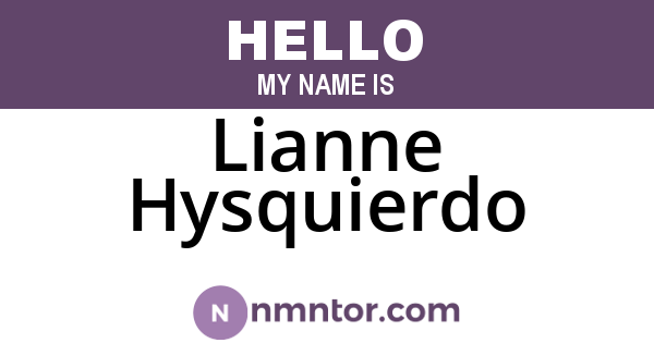 Lianne Hysquierdo