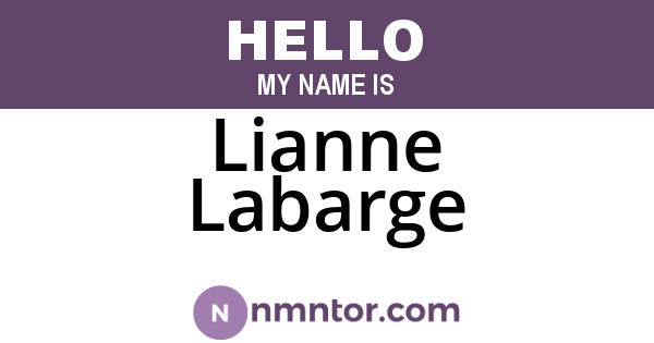 Lianne Labarge