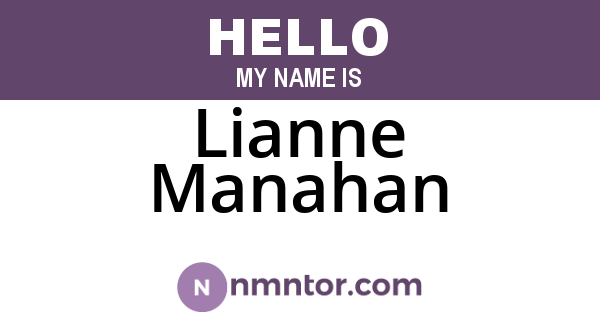 Lianne Manahan