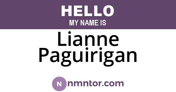 Lianne Paguirigan