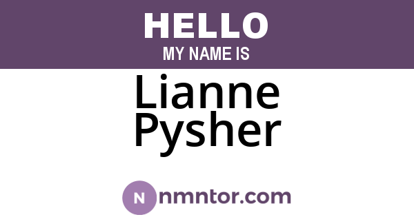 Lianne Pysher