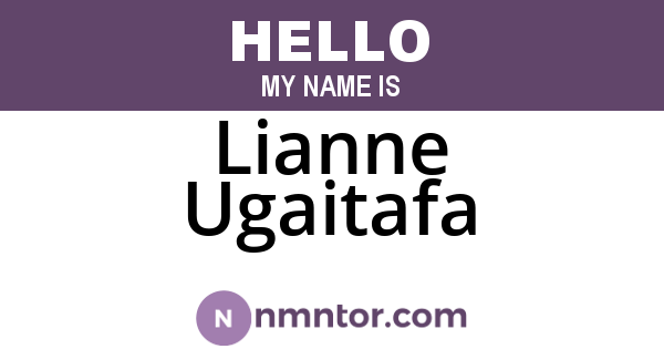 Lianne Ugaitafa