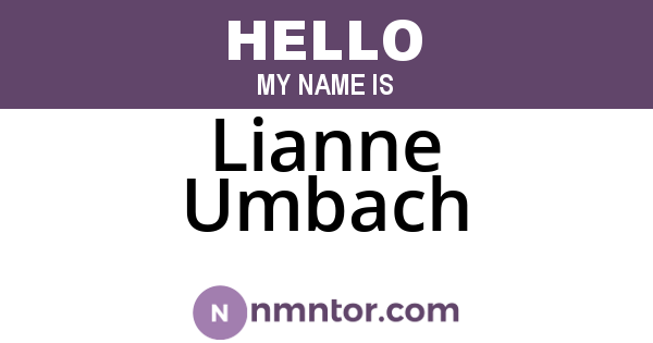 Lianne Umbach