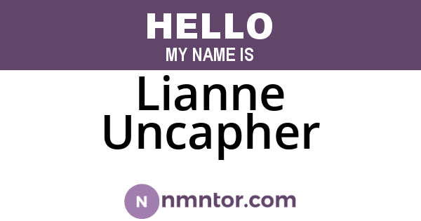 Lianne Uncapher