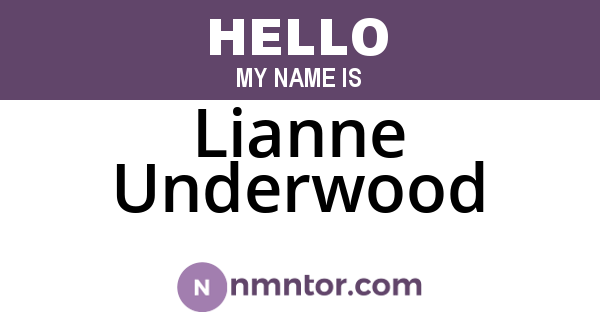 Lianne Underwood