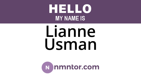 Lianne Usman