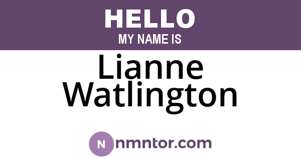Lianne Watlington
