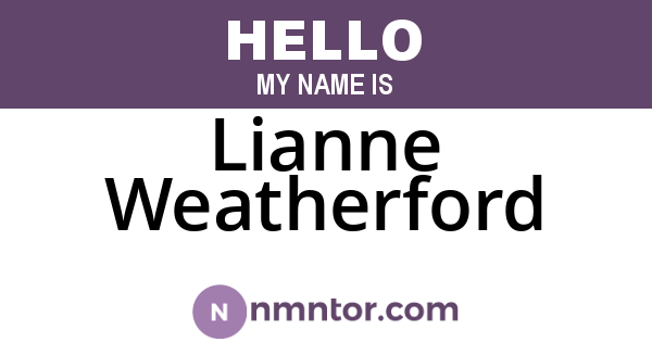 Lianne Weatherford
