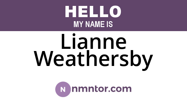 Lianne Weathersby