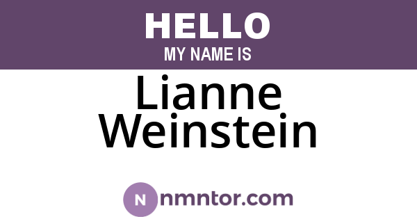 Lianne Weinstein