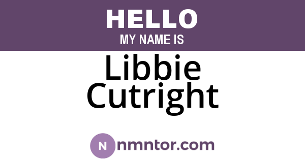 Libbie Cutright