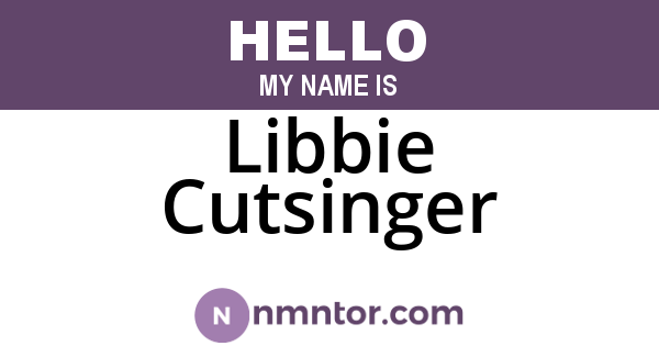 Libbie Cutsinger