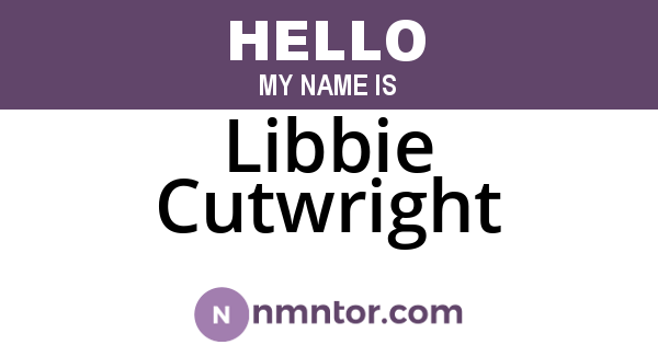 Libbie Cutwright