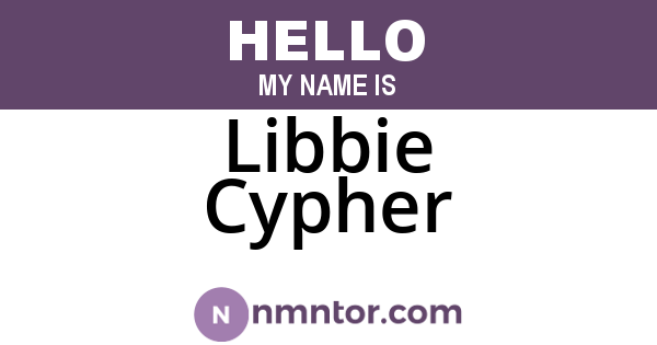 Libbie Cypher