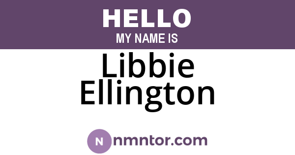 Libbie Ellington
