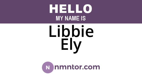 Libbie Ely