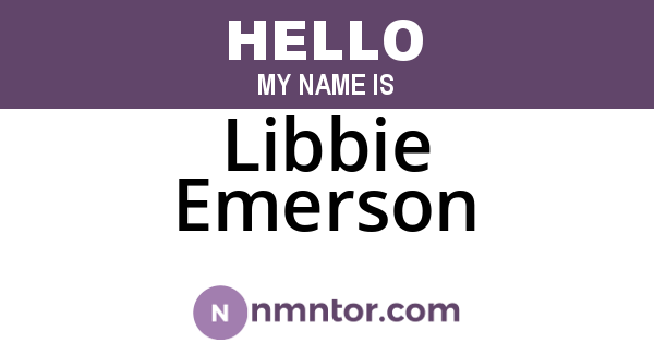 Libbie Emerson