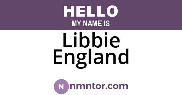 Libbie England