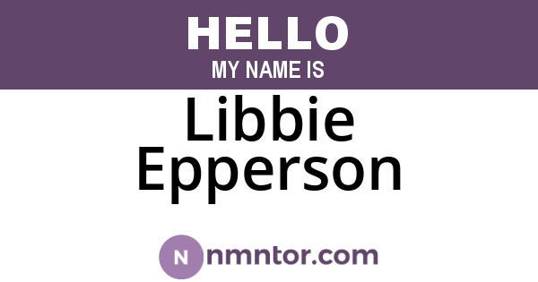 Libbie Epperson