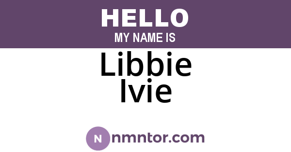 Libbie Ivie