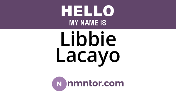 Libbie Lacayo