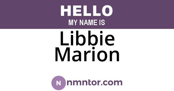 Libbie Marion