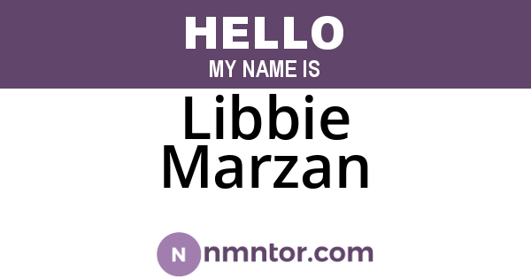 Libbie Marzan